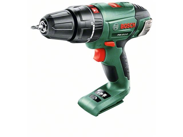 Akumulatorski kombinirani vrtalnik Bosch PSB 18 LI-2, 18V, 22-54Nm, 1.50kg, 0603982302