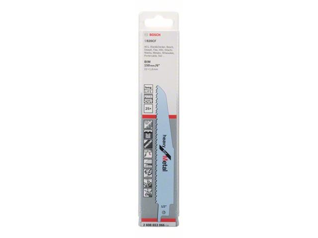 Listi za sabljasto žago Bosch S 920 CF, kovina, Pakiranje: 25 kos, 2608653066