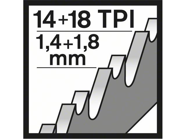 Listi za sabljasto žago Bosch S 1127 BEF, kovina, Pakiranje: 25 kos, 2608657933
