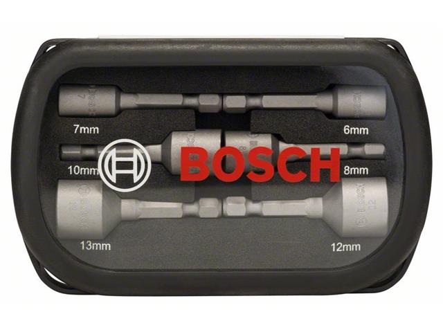 6-delni komplet natičnih ključev Bosch, Dolžina: 50 mm, Dimenzije: 6, 7, 8, 10, 12, 13 mm,2608551079