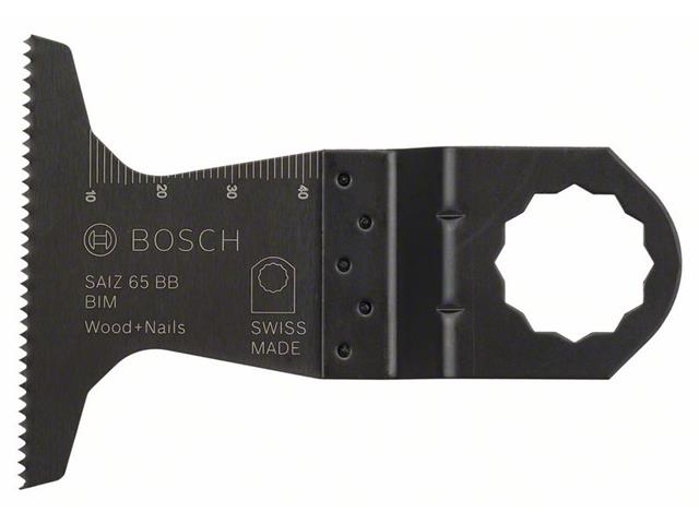 Bimetalen potopni žagin list Bosch SAIZ 65 BB Wood and Nails, Dimenzije: 40x65mm, 2608662036