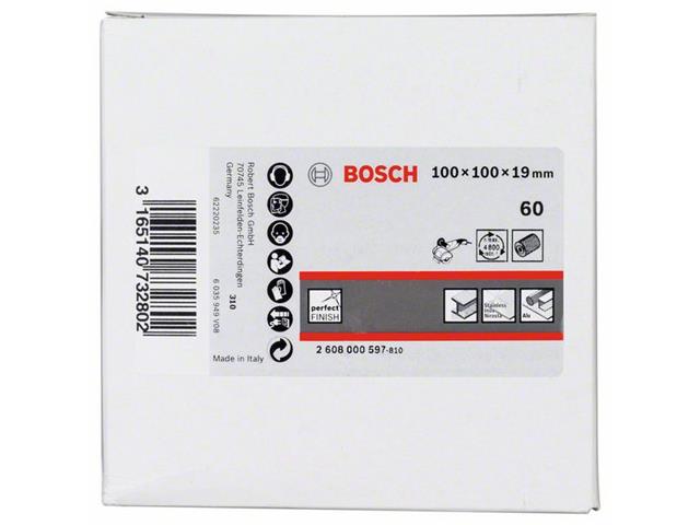 Lamelni brusilni kolut Bosch, Dimenzije: 19 mm, 100 mm, 100 mm, Zrnatost: 60, 2608000597