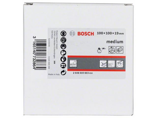 Lamelni brusilni kolut Bosch s flisom,Dimenzije: 19 mm, 100 mm, 100 mm, Zrnatost: Srednje, 2608000603