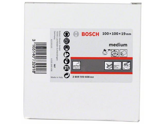 Brusilni kolut Bosch iz filca , Dimenzije: 19 mm, 100mm, 100mm, Zrnatost: Srednje, 2608000608