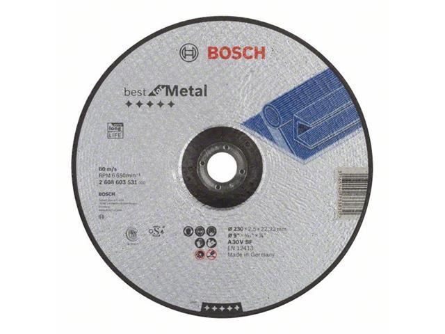 Kolenasta rezalna plošča Best for Metal A 30 V BF, 230 mm, 2,5 mm
