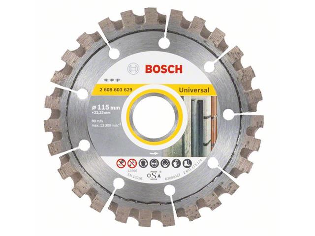 Diamantna rezalna plošča Bosch Best for Universal, Dimenzije: 115x22,23x2,2x12 mm, 2608603629