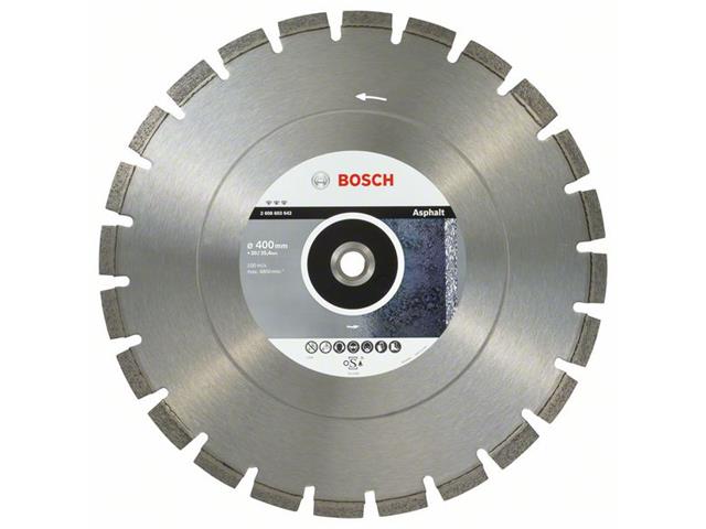 Diamantna rezalna plošča Bosch Best for Asphalt, Dimenzije: 400x20/25,40x3,2x12mm, 2608603642