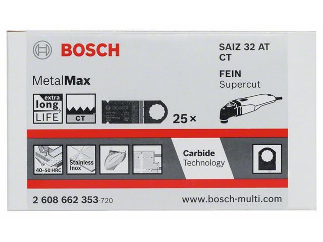 Carbide potopni žagin list Bosch SAIZ 32 AT Metal, Dimenzije: 32x40mm, 2608662353