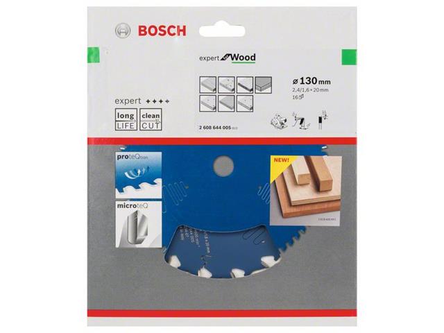List za krožne žage Bosch Expert for Wood, Dimenzije: 130x20x2,4mm, Zob: 16, 2608644005