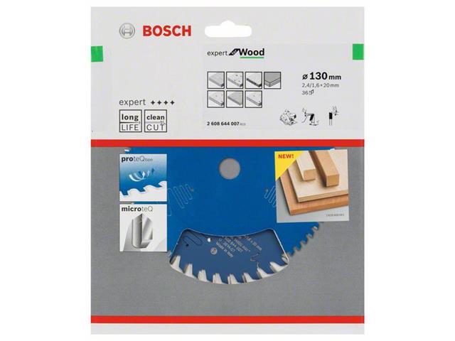 List za krožne žage Bosch Expert for Wood, Dimenzije: 130x20x2,4mm, Zob: 36, 2608644007