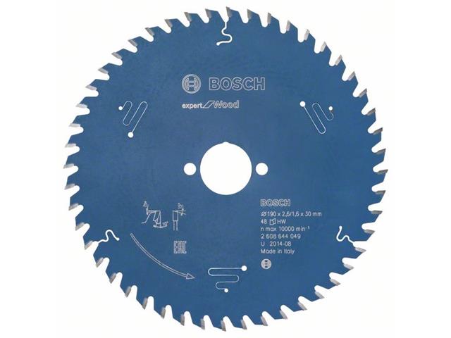 List za krožne žage Bosch Expert for Wood, Dimenzije: 190x30x2,6mm, Zob: 48, 2608644049