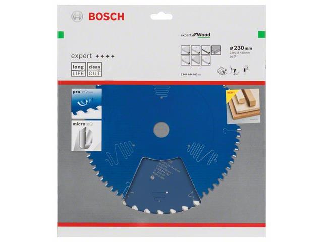 List za krožne žage Bosch Expert for Wood, Dimenzije: 230x30x2,8mm, Zob: 36, 2608644062