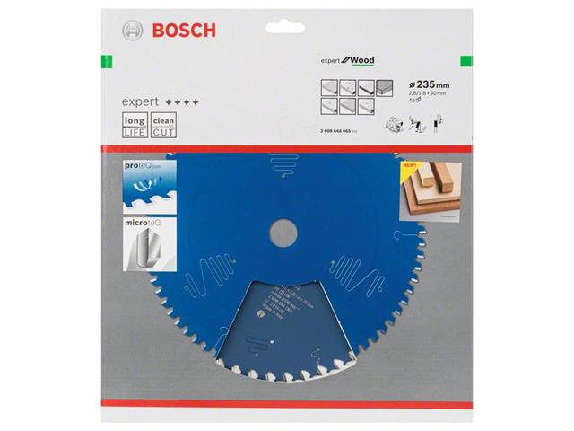List za krožne žage Bosch Expert for Wood, Dimenzije: 235x30x2,8mm, Zob: 48, 2608644065