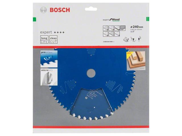 List za krožne žage Bosch Expert for Wood, Dimenzije: 240x30x2,8mm, Zob: 48, 2608644069