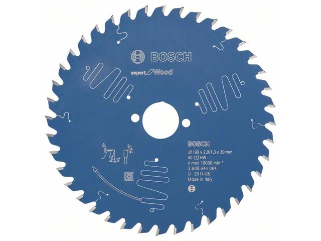 List za krožne žage Bosch Expert for Wood, Dimenzije: 190x30x2,0mm, Zob: 40, 2608644084