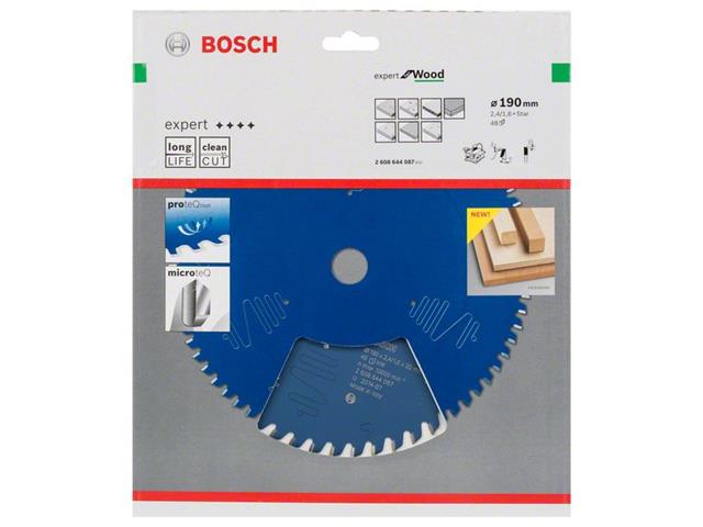 List za krožne žage Bosch Expert for Wood, Dimenzije: 190x2,4mm, Zob: 48, 2608644087