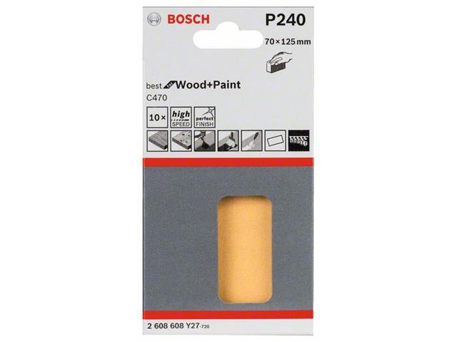 Brusilni list C470, pakiranje po 10 kosov 70 x 125 mm, 240