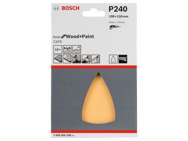 Brusilni list C470 Bosch, 100x150mm, 240, 2608608Z98