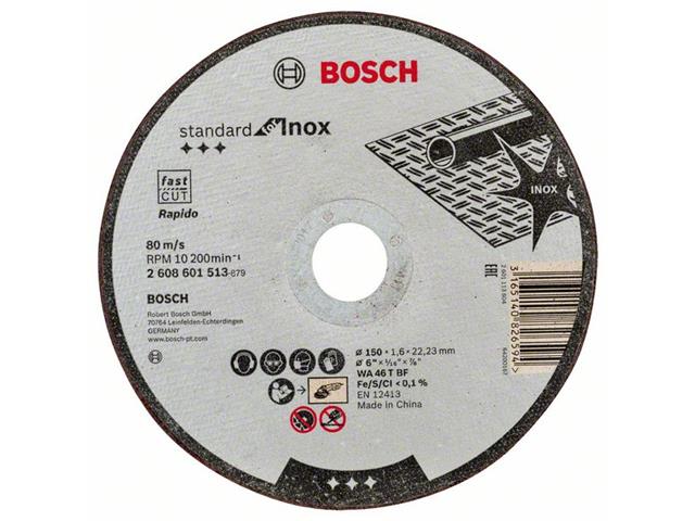 Ravna rezalna plošča Standard for Inox WA 46 T BF, 150 mm, 22,23 mm, 1,6 mm