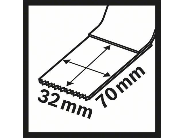 Potopni žagin list Carbide MAIZ 32 AT Metal 70 x 32 mm