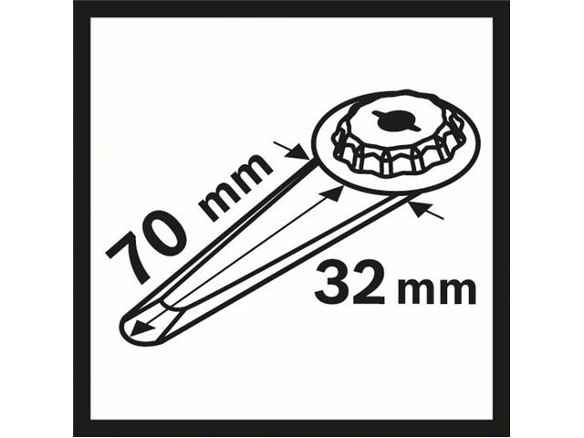 HCS Univerzalni rezalnik fug Bosch MAII 32 SLC, Dimenzije: 70x32mm, 2608662575