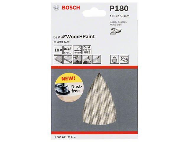 Brusilni list Bosch, Dimenzije: 100x150 mm, Zrnatost: 180, 2608621211