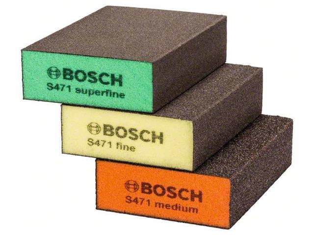 3-delni komplet brusilnih gobic Bosch M, F, SF, Dimenzije: 69x97x26mm,  2608621253