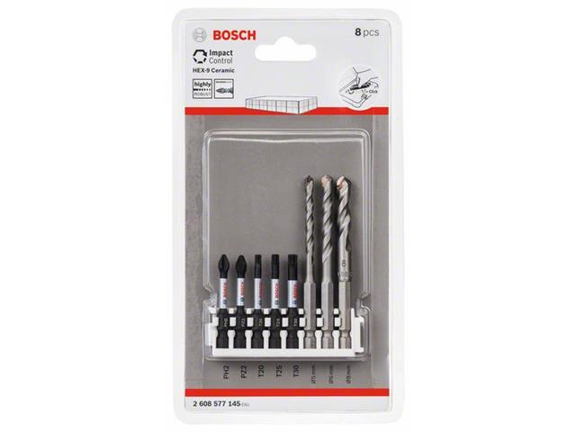 Hex-9 Ceramic 5, 6, 8 mm, vijačni nastavek Bosch Impact Power, Dimenzije: 50 mm PH2, PZ2, T20, T25, T30