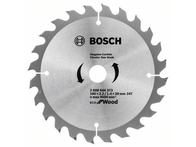 List za krožno žago Bosch Eco for Wood, Dimenzije: 160x2,2/1,4x20mm, Zob: 24, 2608644373