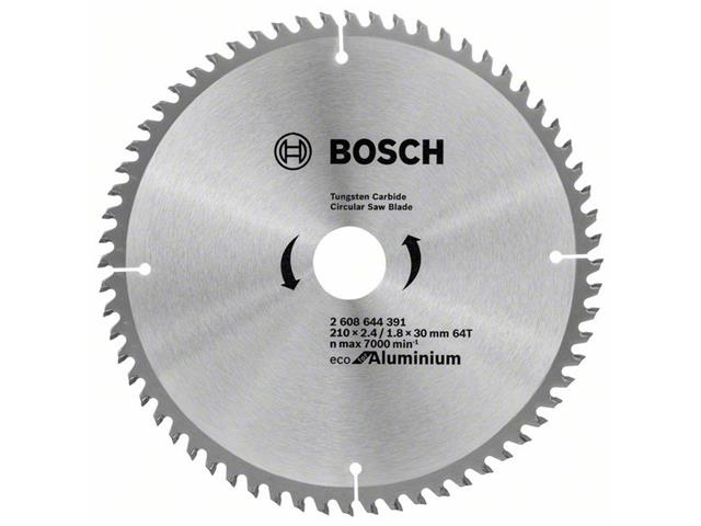 List za krožno žago Bosch Eco for Aluminium, Dimenzije: 210x2,4/1,8x30mm, Zob: 64, 2608644391