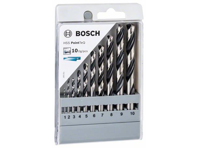 10-delni komplet spiralnih svedrov Bosch HSS PointTeQ, 1-10mm, 2608577348