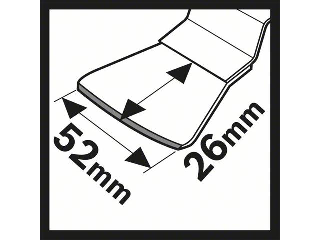 HCS lopatica Bosch, ATZ 52 SC, Pakiranje: 10 kosov, Dimenzije: 52x26mm , 2608664487
