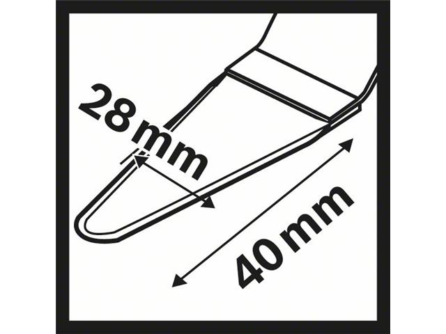 HCS lopatica Bosch RB AIZ 28 SC, Pakiranje: 10kos, Dimenzije: 28x40mm, 2608664489